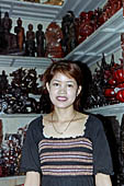 Phnom Penh - shop keeper at Psar Tuol Tom Pong market